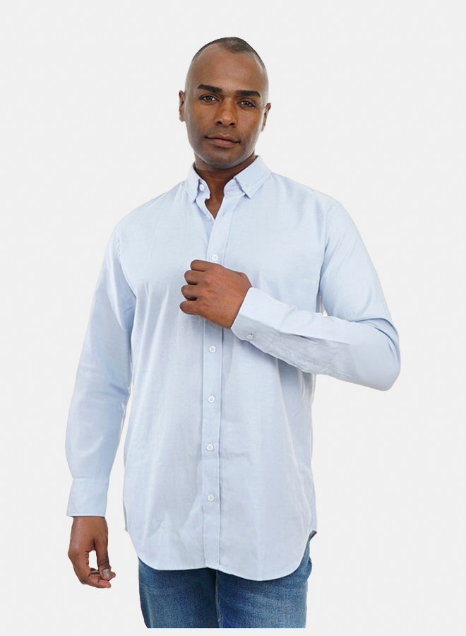 FIRE WOOD FireWood Long Sleeve Shirt  For Men- Blue - Image 3